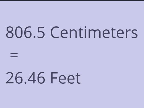 806.5 CM TO FEET