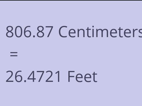 806.87 CM TO FEET