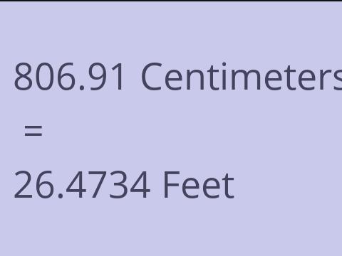 806.91 CM TO FEET