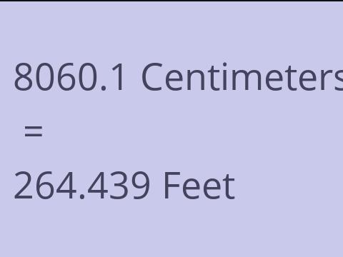 8060.1 CM TO FEET