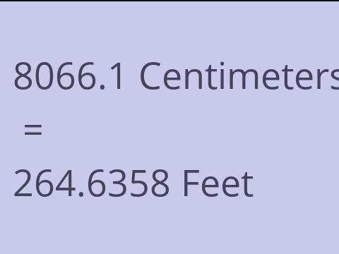 8066.1 CM TO FEET