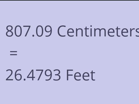 807.09 CM TO FEET