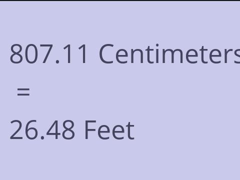 807.11 CM TO FEET