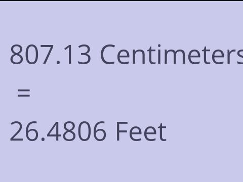 807.13 CM TO FEET