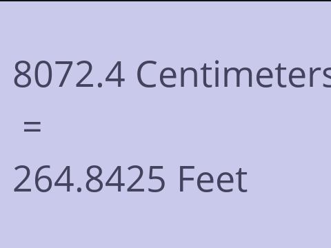 8072.4 CM TO FEET