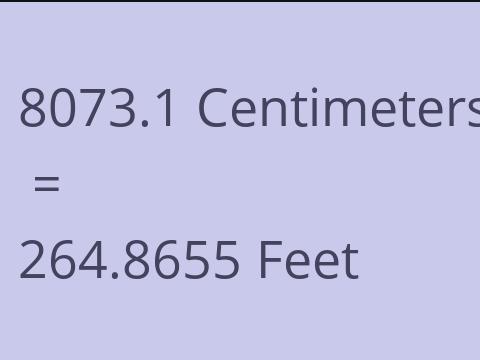 8073.1 CM TO FEET