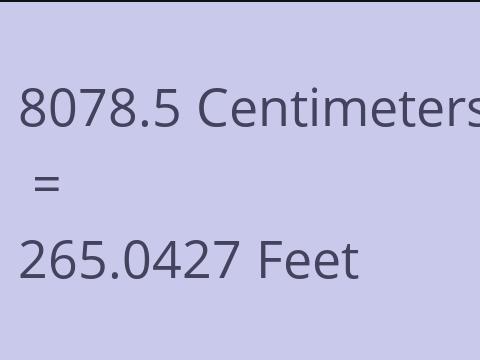 8078.5 CM TO FEET