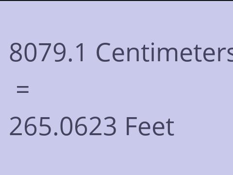 8079.1 CM TO FEET