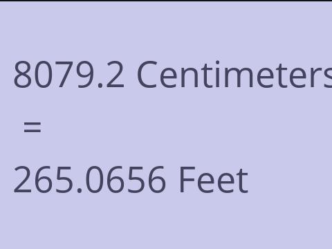 8079.2 CM TO FEET