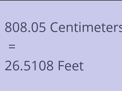 808.05 CM TO FEET