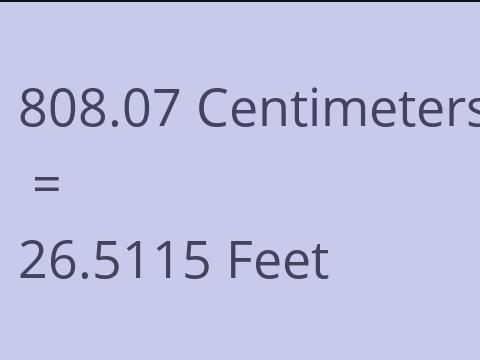 808.07 CM TO FEET