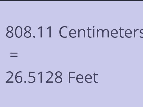 808.11 CM TO FEET