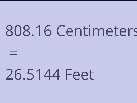 808.16 CM TO FEET