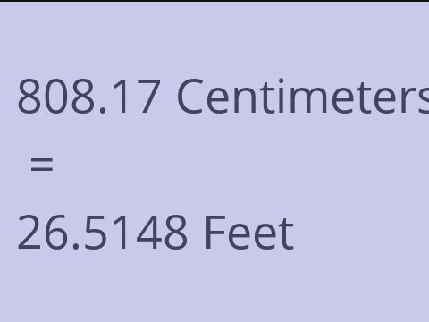 808.17 CM TO FEET