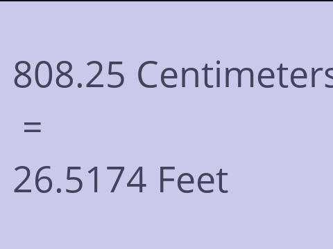 808.25 CM TO FEET