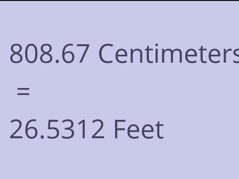 808.67 CM TO FEET