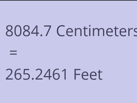 8084.7 CM TO FEET