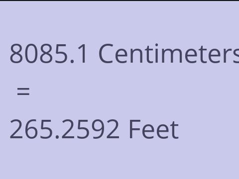 8085.1 CM TO FEET