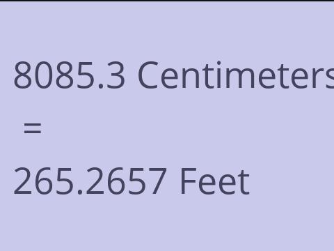 8085.3 CM TO FEET