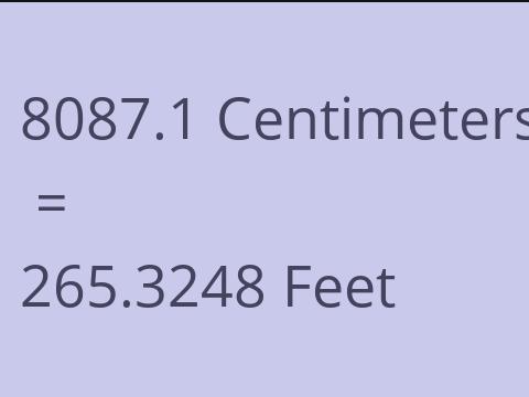 8087.1 CM TO FEET