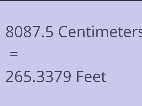 8087.5 CM TO FEET