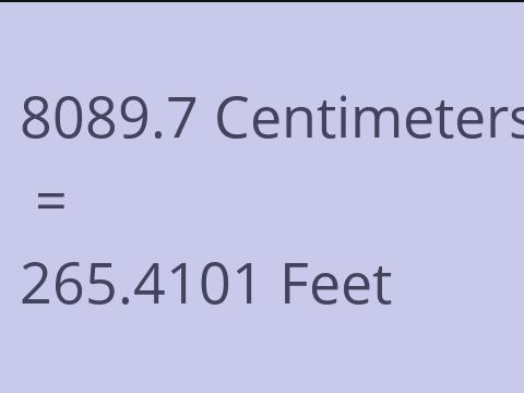 8089.7 CM TO FEET