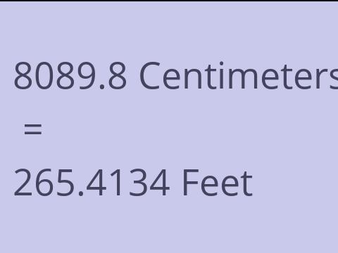 8089.8 CM TO FEET