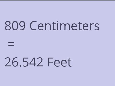 809 CM TO FEET