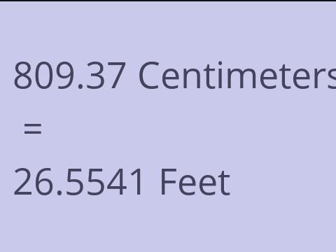 809.37 CM TO FEET