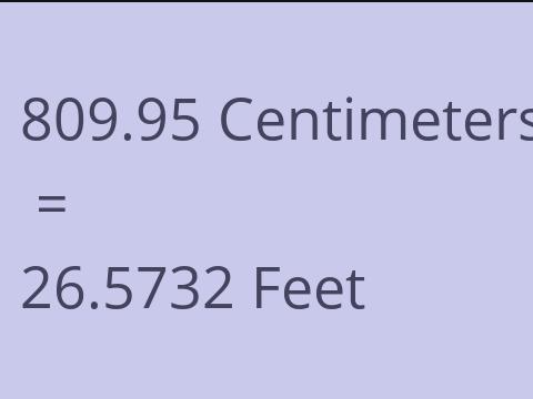 809.95 CM TO FEET