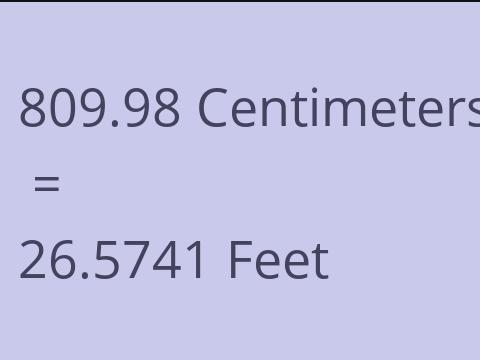 809.98 CM TO FEET