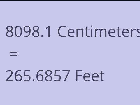8098.1 CM TO FEET
