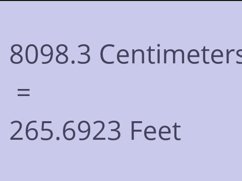 8098.3 CM TO FEET