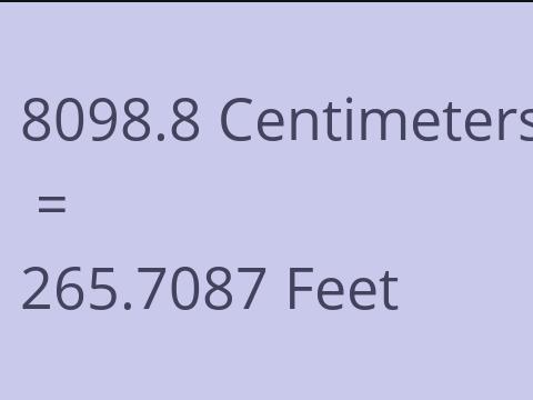 8098.8 CM TO FEET
