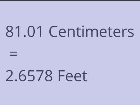 81.01 CM TO FEET