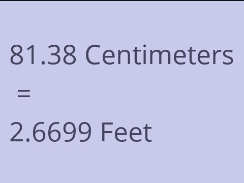 81.38 CM TO FEET