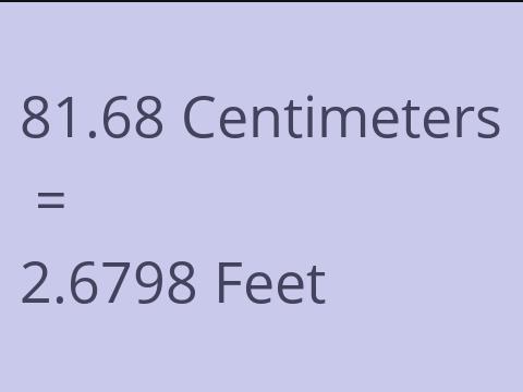 81.68 CM TO FEET