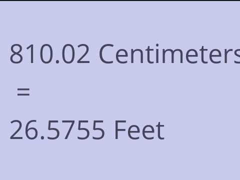 810.02 CM TO FEET