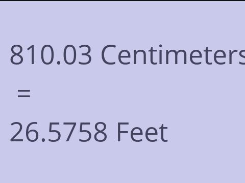 810.03 CM TO FEET