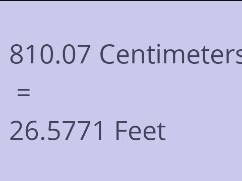 810.07 CM TO FEET