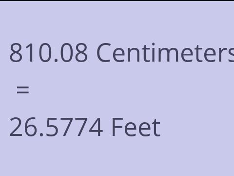 810.08 CM TO FEET