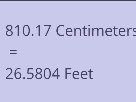 810.17 CM TO FEET