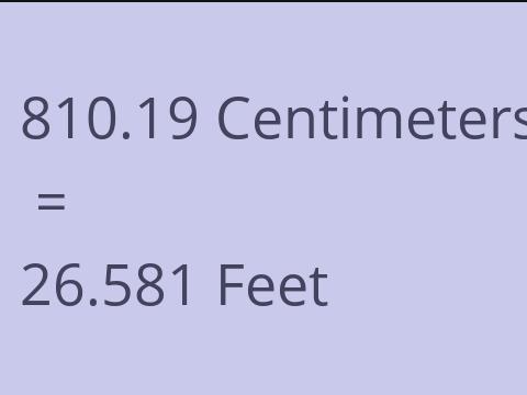 810.19 CM TO FEET