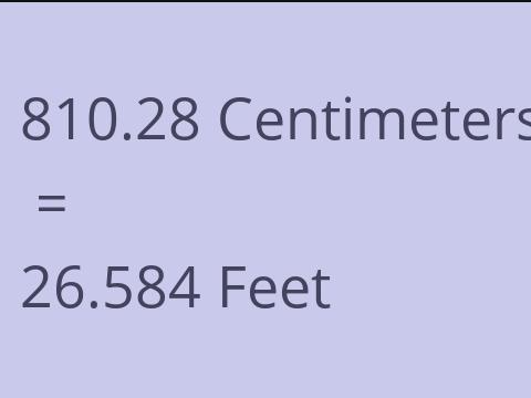 810.28 CM TO FEET