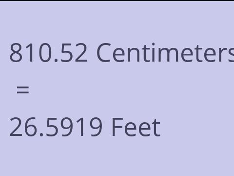 810.52 CM TO FEET