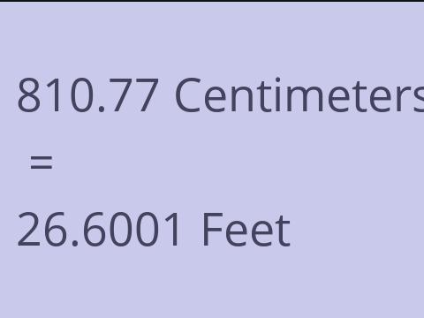 810.77 CM TO FEET