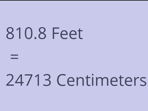 810.8 FEET TO CM