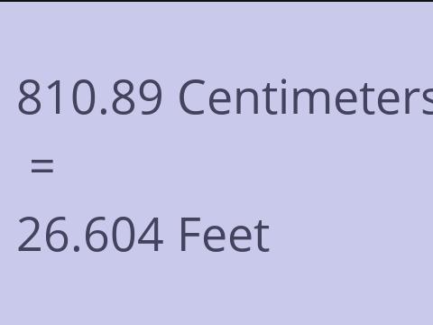 810.89 CM TO FEET