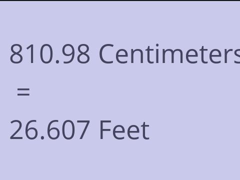 810.98 CM TO FEET