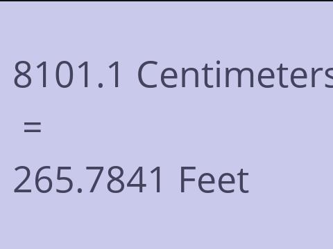 8101.1 CM TO FEET